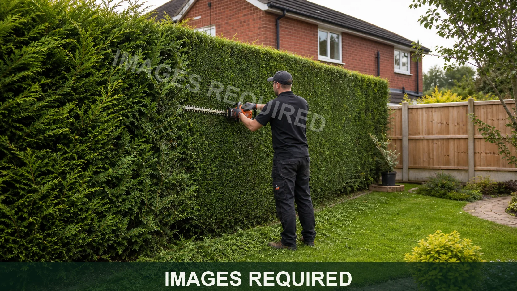 Temporary hedge cutting image placeholder for Staffordshire Trees & Landscaping.