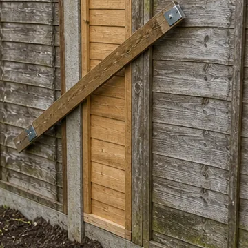 AI generated thumbnail showing fence repairs after weather damage.